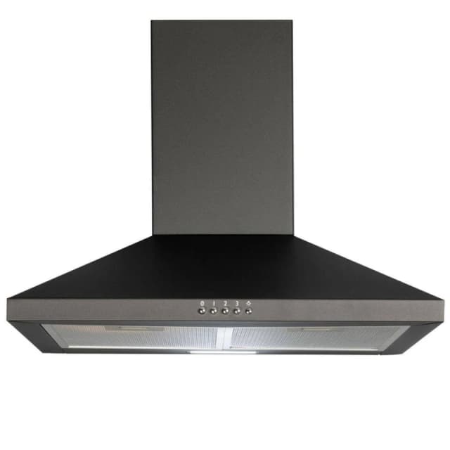 SIA 70cm Black Pyramid Chimney Cooker Hood Kitchen Extractor Fan - CHL70BL Black