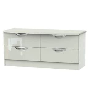 Indices 4-Drawer Double Chest of Drawers - White/Grey