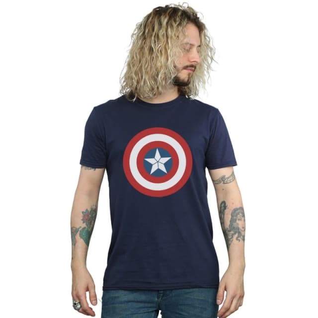 Marvel Marvel Men Captain America Civil War Shield T-Shirt in Navy Size: Small Navy S Male 5057981025350
