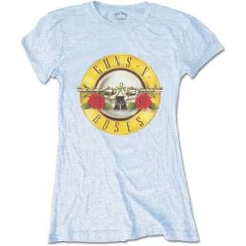 Guns N' Roses - Classic Bullet Logo Womens Small T-Shirt - Blue