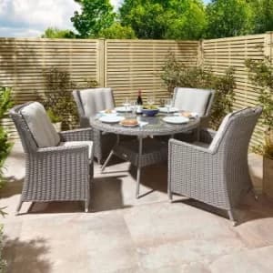Rowlinson Prestbury 4 Seater Dining Set, Stone