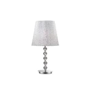 Le Roy 1 Light Large Table Lamp Chrome with Crystal Decoration, E27