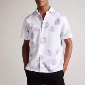 Ted Baker Mens Gophir Short Sleeve Shirt - White - 2/S