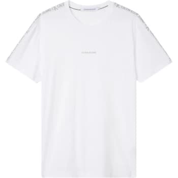 Calvin Klein Jeans Jacquard Tape T Shirt - Bright White