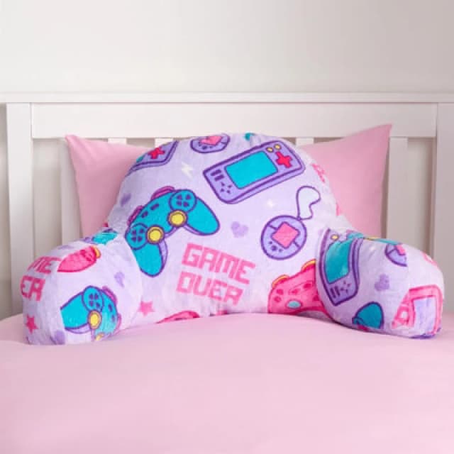 OHS OHS Kids Gaming Cushion Bed Pillow Reading Gamer Support Arms Lumbar Chair in Lilac Lilac One Size Unisex 5027434187416
