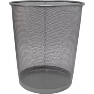 Mesh Silver Waste Bin - 15 Litre