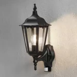 Firenze Outdoor Classic Large Lantern Up Light PIR Black, IP44