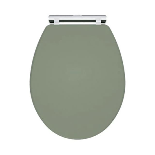 Balterley Traditional Soft Close, Top Fix Wooden Toilet Seat (Suitable for Kinston Balterley Toilets) - Satin Green Green
