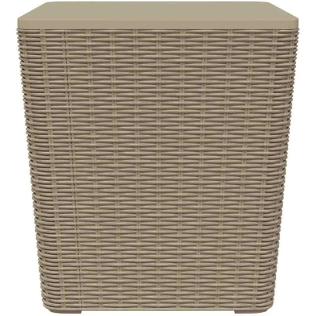 VIDAXL Garden Table with Removable Lid Light Brown Polypropylene Vidaxl 8720845789497