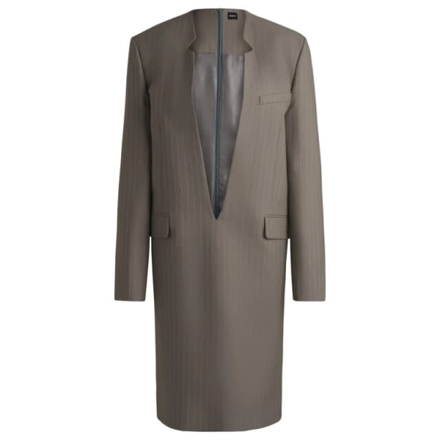 Boss Womens Davee T-Shirt Dress Open Grey female 4 (XXS)