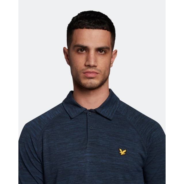 Lyle and Scott Seamless Short Sleeve Polo Shirt Dark Navy Marl male XS/S