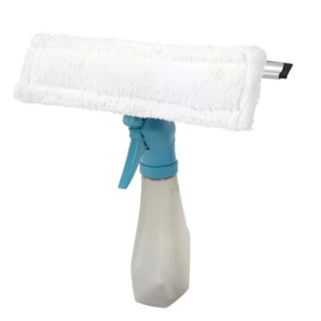 JVL Car Care Cleaning Range 3 in 1 Microfibre Window Cleaner with Spray Bottle White