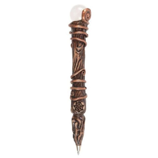 Something Different Something Different Energy Clearing Aura Crystal Quartz Wand Pen in Brown Brown One Size Unisex 5063693944865