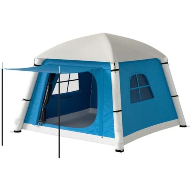 Outsunny Outsunny Inflatable Camping Tent, Easy Setup 2 Man Tent - Blue