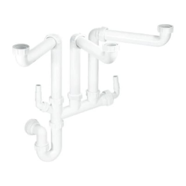 Mcalpine Ssk3 Three Bowl Space Saver Plumbing Kit