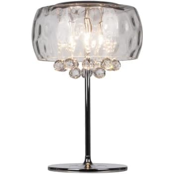 Ripple Glass & Crystal Lamp Chrome