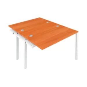 Jemini 2 Person Extension Bench Desk 1200x1600x730mm Beech/White KF808602