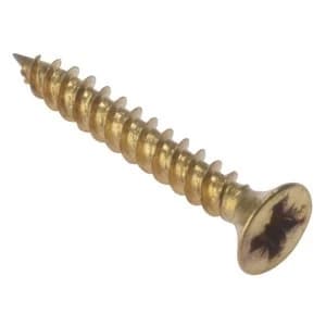 ForgeFix General Purpose Pozi Compatible Screw CSK TT Electro Brass 1" x 4 Box 200