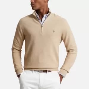 Polo Ralph Lauren Cotton-Pique Half-Zip Jumper - M