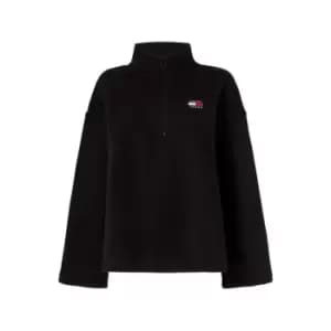 Tommy Jeans Tjw Ovrszd Badge Polar Fleece - Black