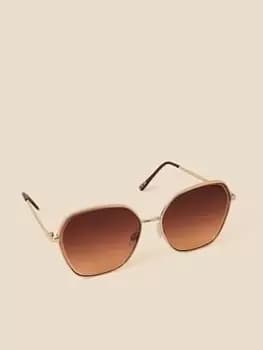 Accessorize Metal Rim Square Sunglasses