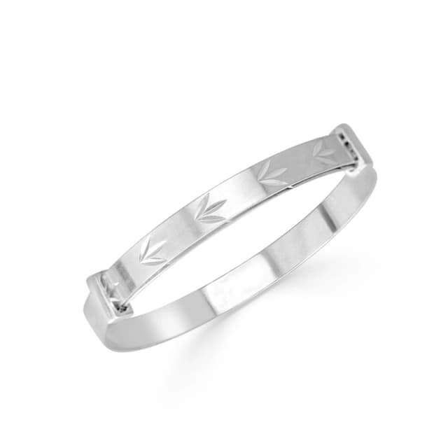 Espree Childs Silver Leaf Design Bangle Silver unisex One Size