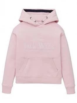 Jack Wills Girls Script Hoodie - Pink