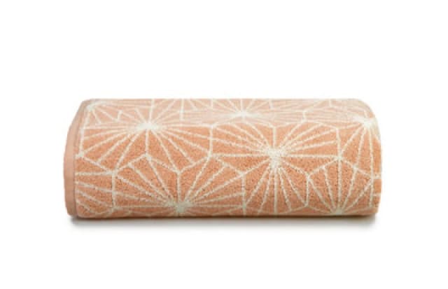 Allure Bath Fashions Geometric Design Jacquard Bath Sheet - Blush Pink