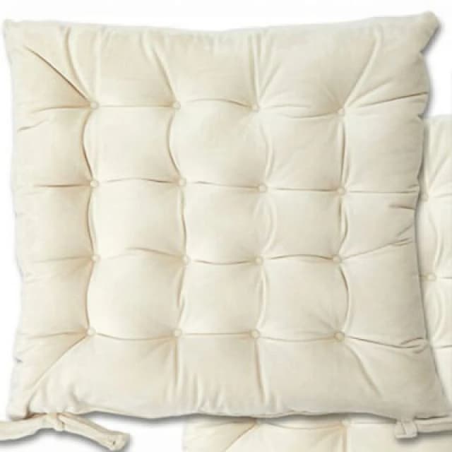Le Chateau Velvet Seat Pad Cream
