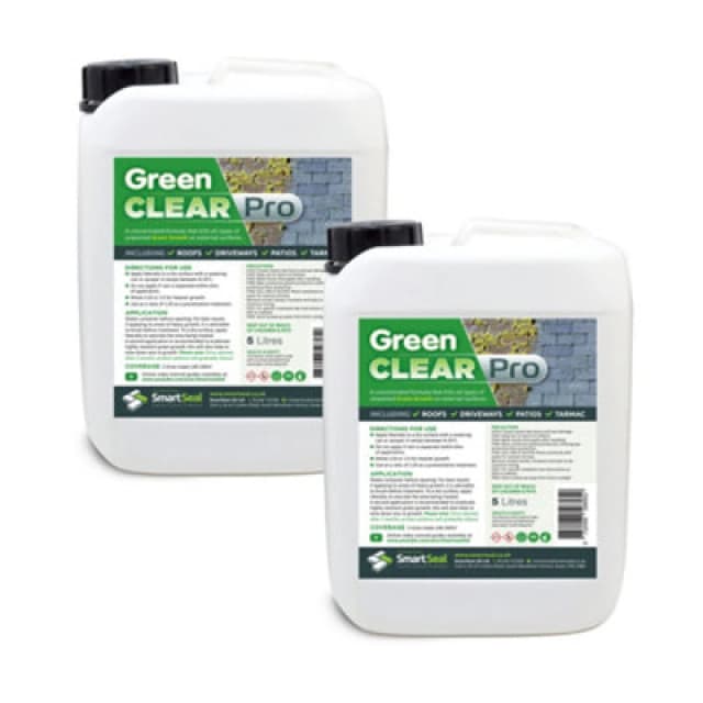 Smartseal - Green Clear Pro, Lichen And Algae Killer For Roofs, Driveways And Patios, 2 X 5L