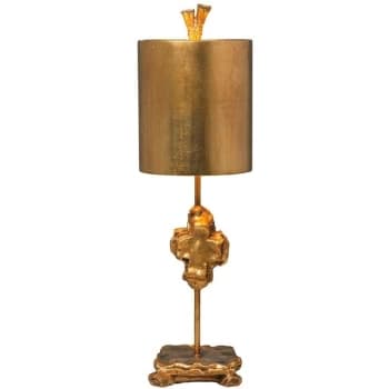 Cross - 1 Light Table Lamp Gold, E27 - Elstead