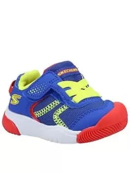 Skechers Toddler Mighty Toes Lil Tread Trainer, Blue, Size 10 Younger