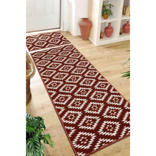 Homemaker Deco Mat Aztec Terracotta Runner & Mat Runners 57x100cm Brown 41638305001