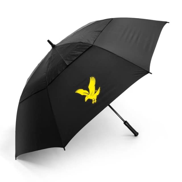 Lyle and Scott Golf Dual Canopy Windproof Umbrella Black unisex One Size