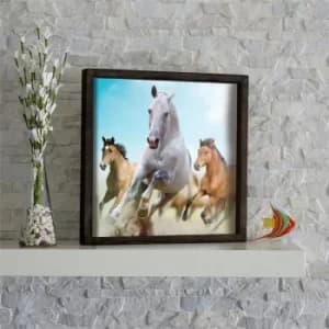 KZM554 Multicolor Decorative Framed MDF Painting