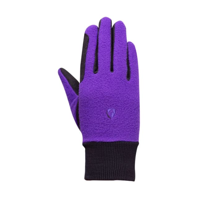 Hy Suede Two Tone Riding Gloves in Black Size: Medium Black Unisex M
