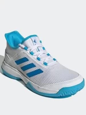 adidas Adizero Club Tennis Shoes, Grey, Size 1 Older