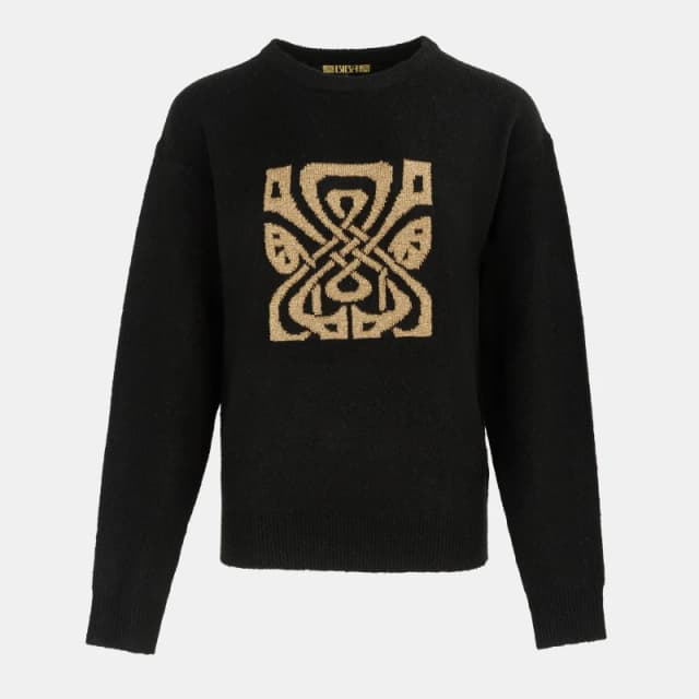 Biba Biba Knit Crew Ld61 Black/Gold female 8 (XS)