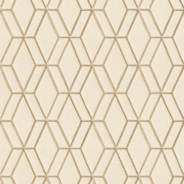 Design ID DID Embroidery Stitch Diamond Beige & Gold Wallpap Neutral unisex One Size