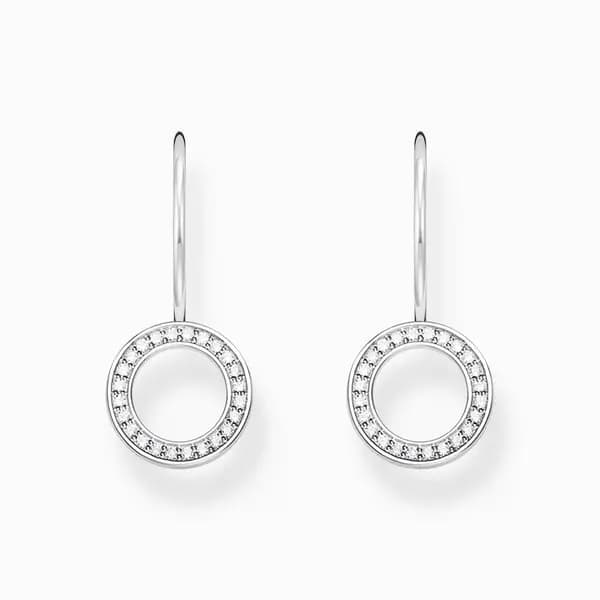 Thomas Sabo Sterling Silver Basics White Zirconia Earrings H2291-051-1