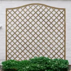 Forest Garden Pressure Treated Decorative Europa Hamburg Garden Screen 6' x 6' (3 Pack) in Natural Timber