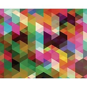 ohpopsi Geometric Wall Mural Multi 14.4m L