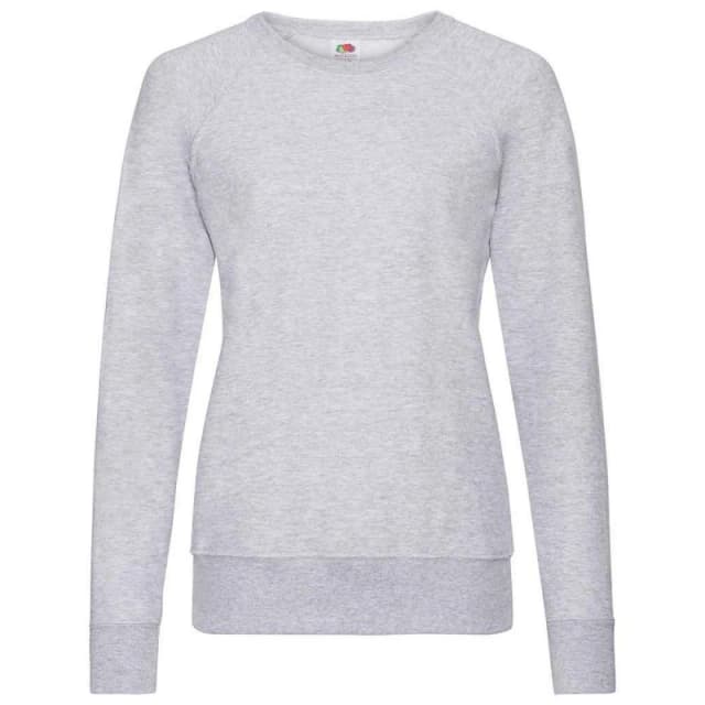 Fruit Of The Loom Fruit of the Loom Men Lightweight Lady Fit Raglan Sweatshirt in Grey Size: 10 Grey 10 Male 5063470845842