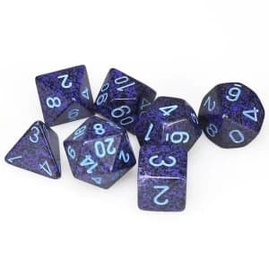Chessex Gemini Poly 7 Dice Set: Cobalt