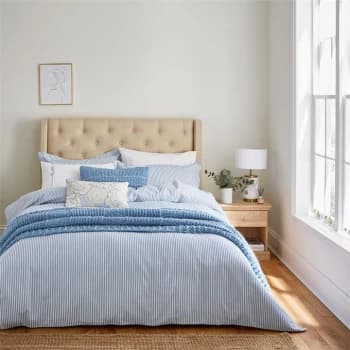 Katie Piper Be Still Candy Stripe Duvet Cover Set - Blue