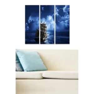 MDFFTR1009 Multicolor Decorative MDF Painting (3 Pieces)