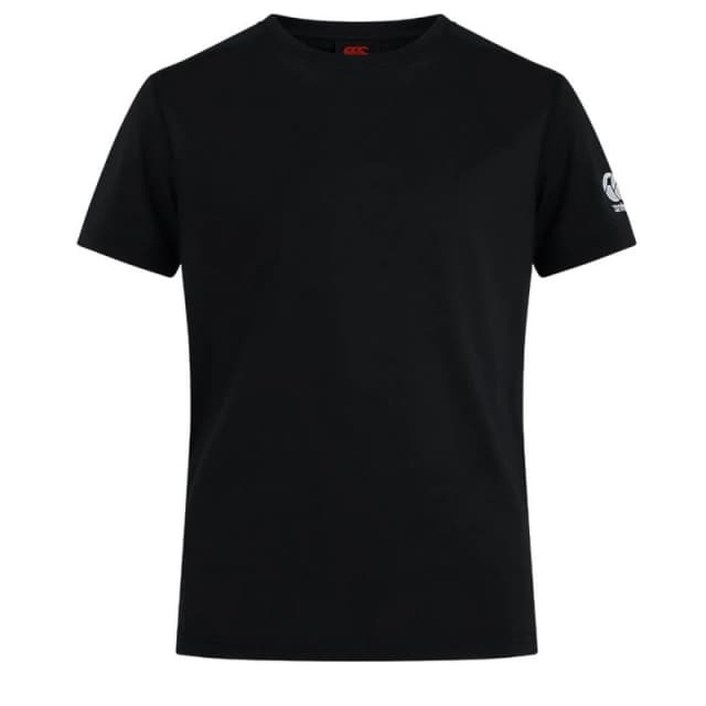 Canterbury Club Plain T-Shirt in Black Size: 4 Years Black Unisex 4 Years
