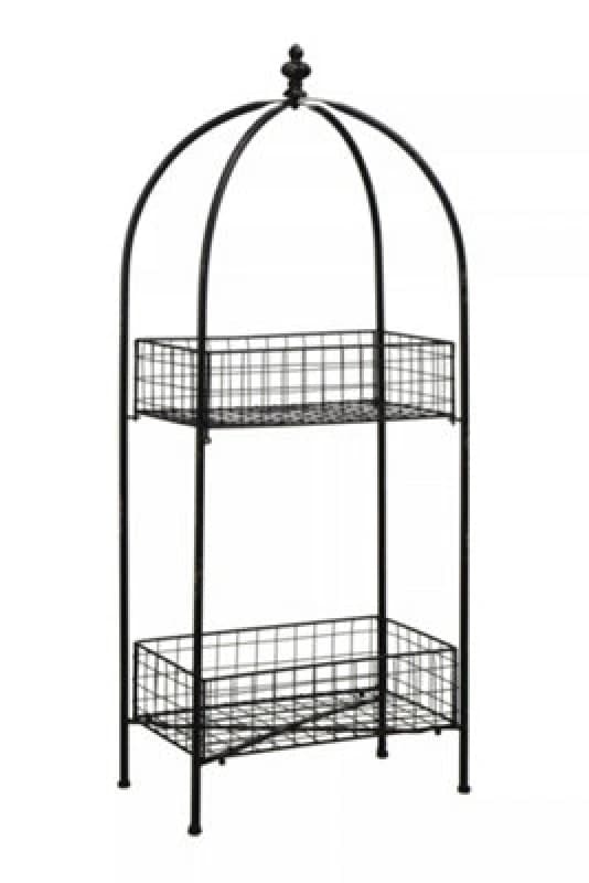 Premier Housewares New York Loft Black 2 Tier Stand, Delivered Fully Assembled Black