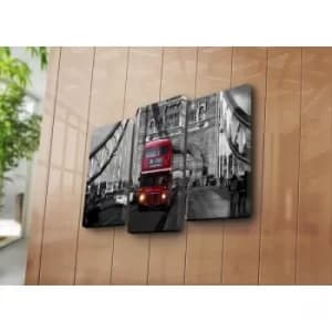 3KBPAT-38 Multicolor Decorative Canvas Painting (3 Pieces)