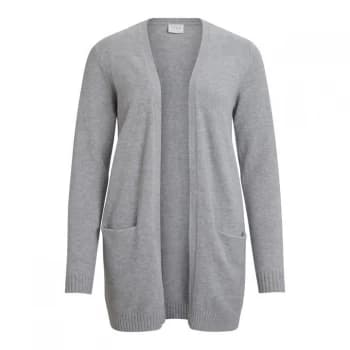 Vila Long Sleeve Cardigan - Light Grey